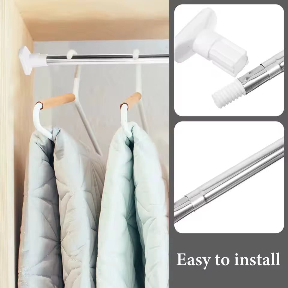 Tringle Télescopique Extensible en Acier Inoxydable – Polyvalente & Robuste - Image 2